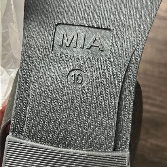 MIA Women’s Size 10 Lydya Black Cheetah Print with Elastic Ankle Band Sandals - Picture 5 of 5